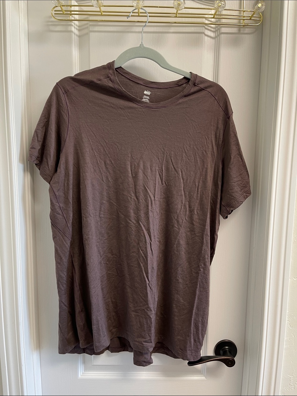 REI Women's Short Sleeve Crew Tee in Brown